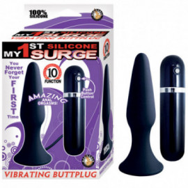 My 1st Silicone Surge Vibr. Plug (Black)