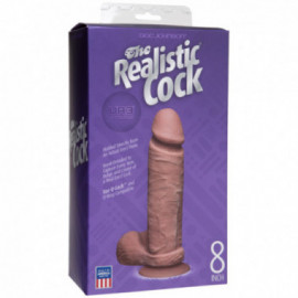 Realistic Cock - UR3 - 8in Brown