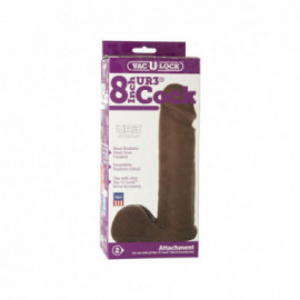 Vac-U-Lock 8in ULTRASKYN Cock Black