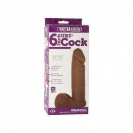 Vac-U-Lock 6in ULTRASKYN Cock Brown