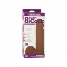 Vac-U-Lock 8in ULTRASKYN Cock Brown