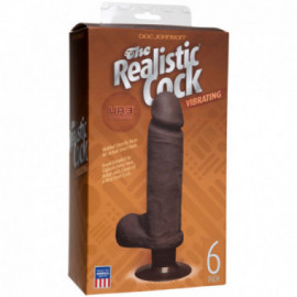 Realistic Cock - UR3 Vibrating 6in Black