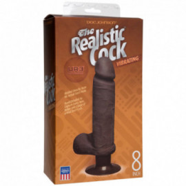 Realistic Cock - UR3 Vibrating 8in Choco