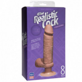 Realistic Cock - UR3 Vibrating 8in Brown