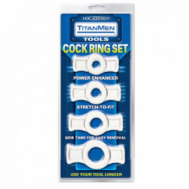 TitanMen - Cock Ring Set Clear