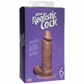 Realistic Cock - 6in Brown