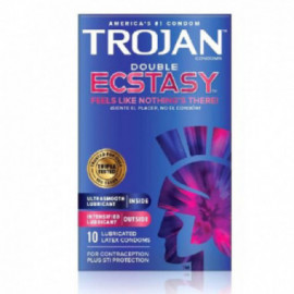 Trojan Double Ecstasy Condoms (10pk)