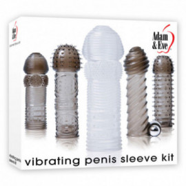 A&E Vibrating Penis Sleeve Kit Smoke/Clr