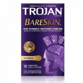 Trojan Studded Bareskin Condoms (10)