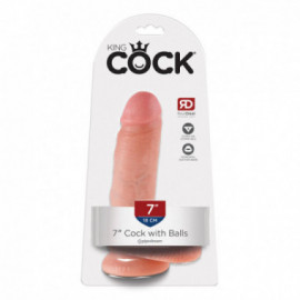 King Cock - 7in Cock W/ Balls Flesh