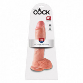 King Cock - 10in Cock W/ Balls Flesh