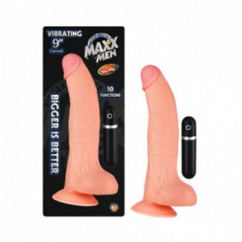 Maxx Men Vib 9in. Curved Dong (Ivory)