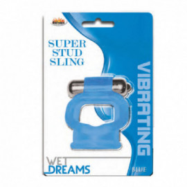 Wet Dreams Vibrating Super Stud Sling Bl