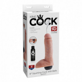 King Cock 8in Squirting Cock - Flesh