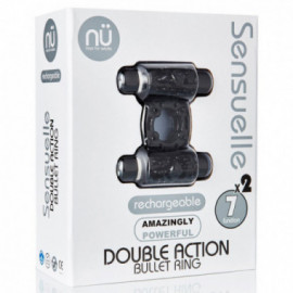 Sensuelle Dbl Action 7f Cockring Black