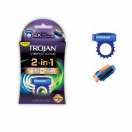 Trojan 2-in-1 Vib Ring + Finger Massager