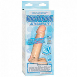 Vac-U-Lock 8in Realistic Cock White