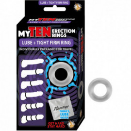 My Ten Erection Rings Tight Firm/Lube Cl