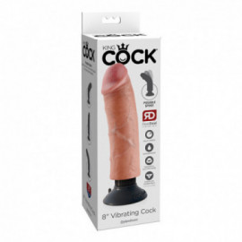 King Cock 8in Vibrating Cock Flesh