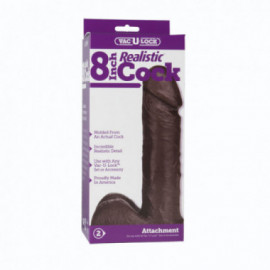 Vac-U-Lock 8in Realistic Cock Black