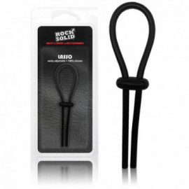 Rock Solid Black Sili Dbl Lock Adj Lasso