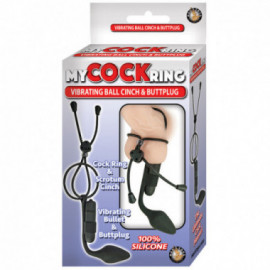 My Cock Ring Vib Ball Cinch&Buttplug Blk