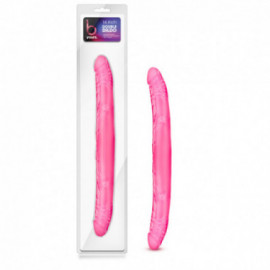 B Yours - 16in Double Dildo - Pink