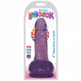 Lollicock Slim Stick w/Balls 6in Grape