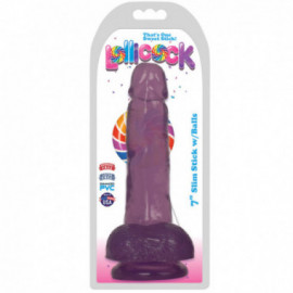 Lollicock Slim Stick w/Balls 7in Grape