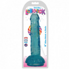 Lollicock Slim Stick w/Balls 8in Berry