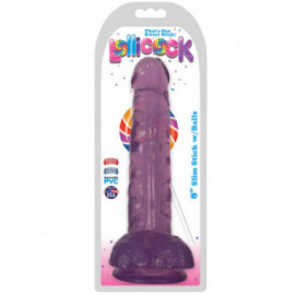 Lollicock Slim Stick w/Balls 8in Grape