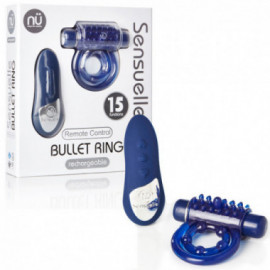 Sensuelle Remote Control Cockring-Blue