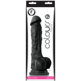 Colours Pleasures 7in Dildo Black