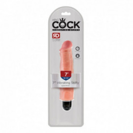 King Cock 7in Vibrating Stiffy Flesh