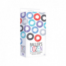 The 9's Ballers Dozen 12pc Cock Ring Set