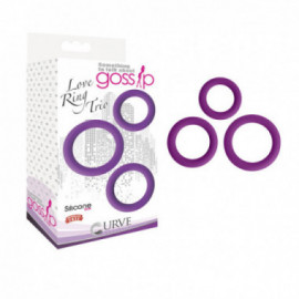 Gossip Love Ring Trio Violet