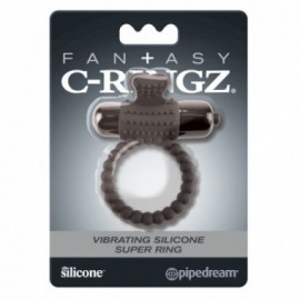 FCR - Vibrating Silicone Super Ring Blk