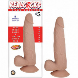 Realcocks Dual Layered No.5 8in Thin Flesh