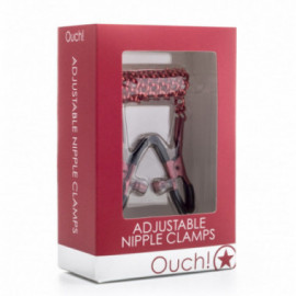 Ouch! Adjustable Nipple Clamps - Red