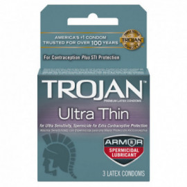 Trojan Ultra Thin Armor(Spermicidal) 3pk