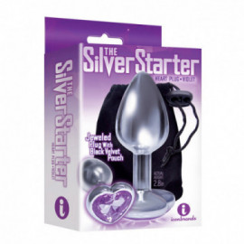 The 9's Silver Starter Heart Plug Violet