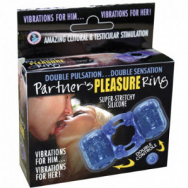 Partners Pleasure Ring Vib. Ring (Blue)