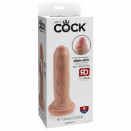 King Cock 6in Uncut Flesh