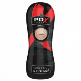 PDX ELITE Vibrating Stroker Oral