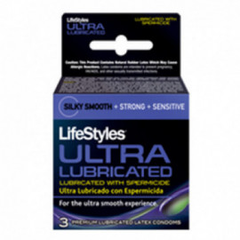 LifeStyles Ultra Lube w/Spermicide 3pk