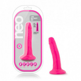 Neo - 5.5in Dual Density Cock Neon Pink