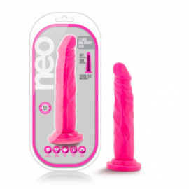 Neo - 7.5in Dual Density Cock Neon Pink