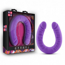 Ruse - 18in Sili Slim Double Dong Purple