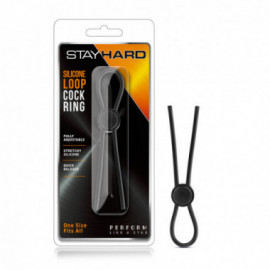 Stay Hard - Sili Loop Cock Ring Blk