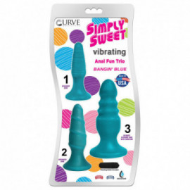 Simply Sweet Vibrating Anal Trio Teal